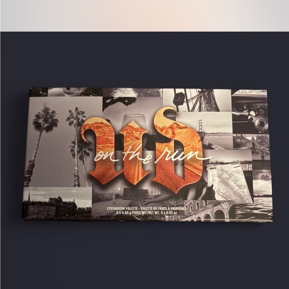 NEW Urban Decay On the Run Palette - Bold Orange and Black Design